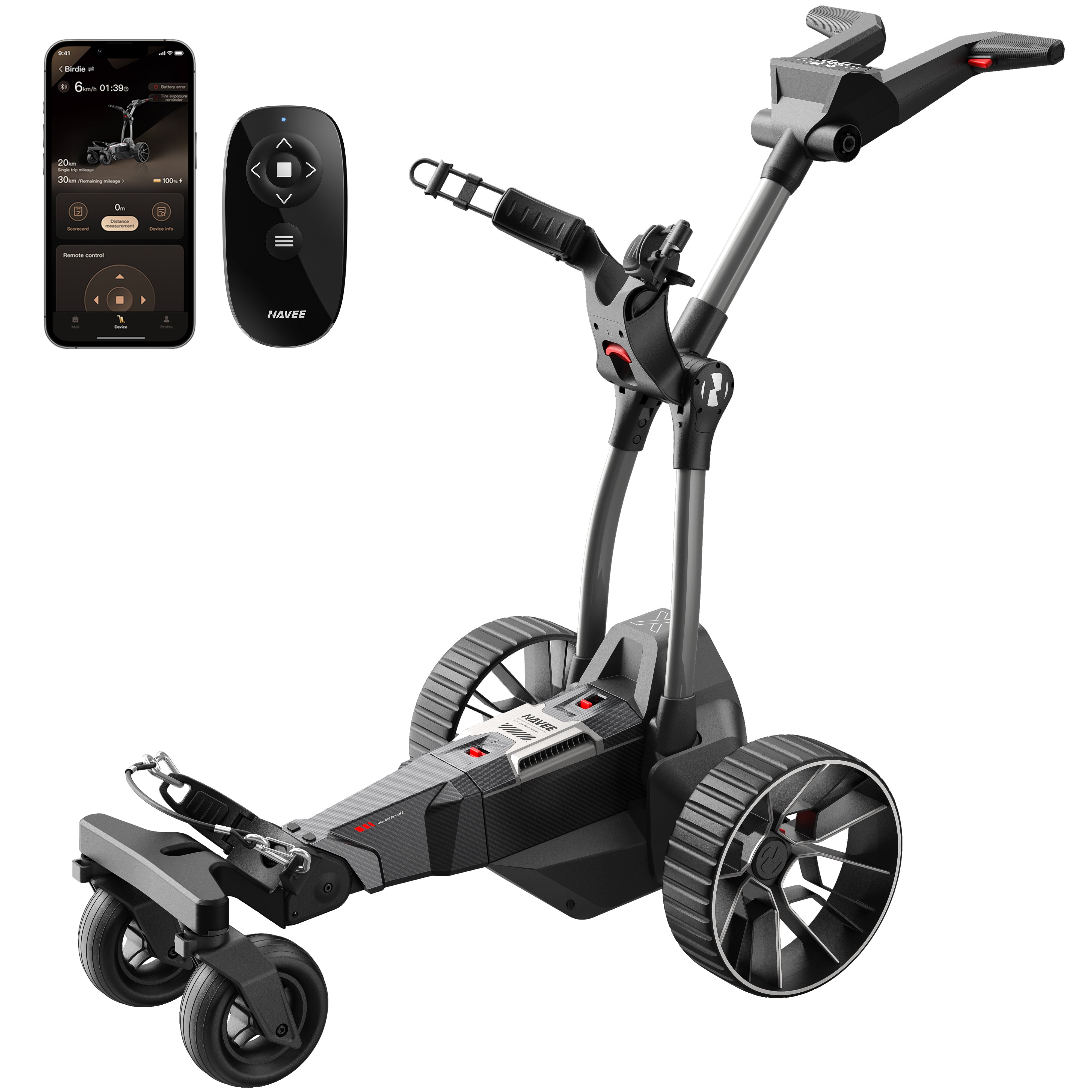 NAVEE BIRDIE 3X FOLLOW ELECTRIC GOLF TROLLEY