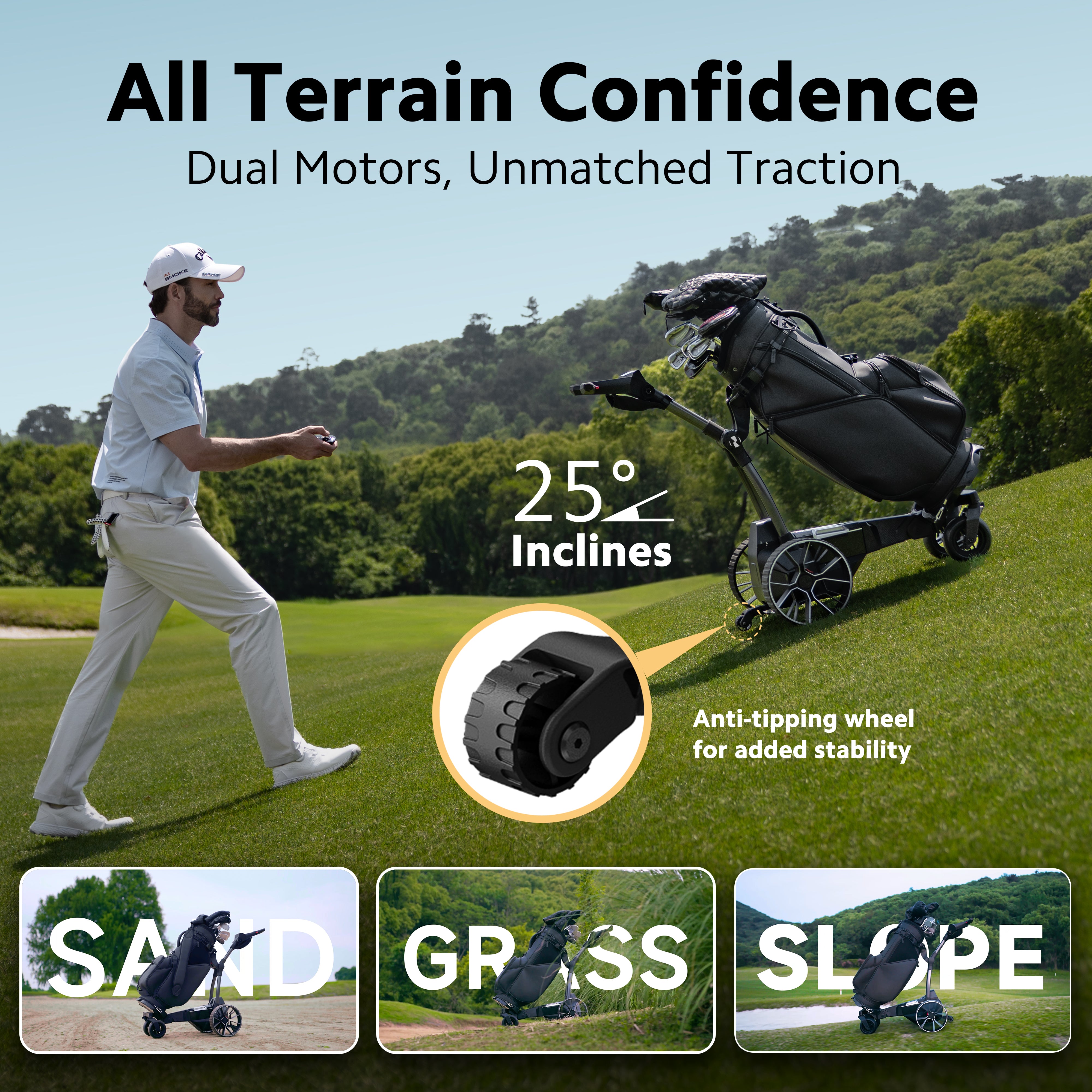 NAVEE BIRDIE 3X FOLLOW ELECTRIC GOLF TROLLEY