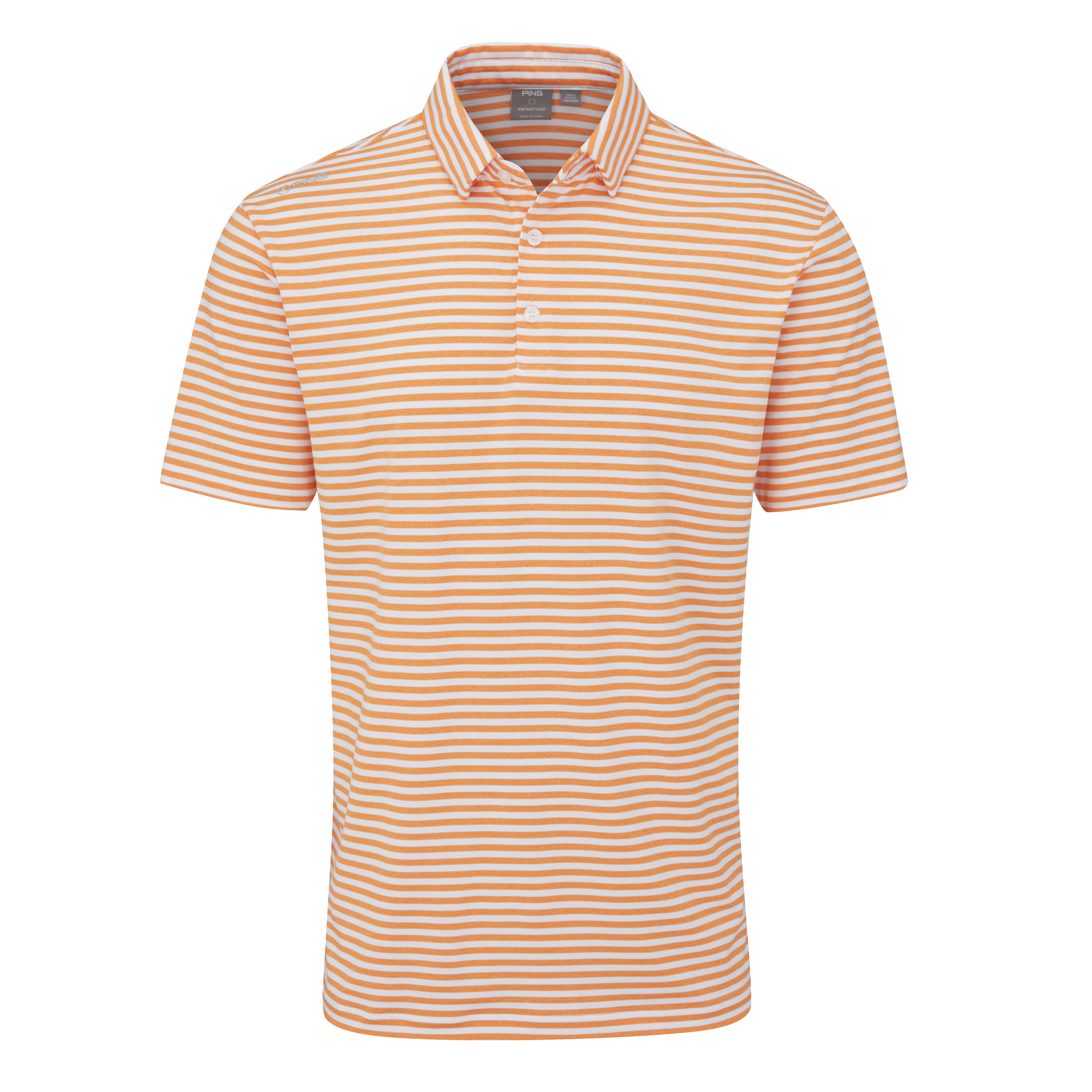 PING Owain Men's Striped Polo Shirt
