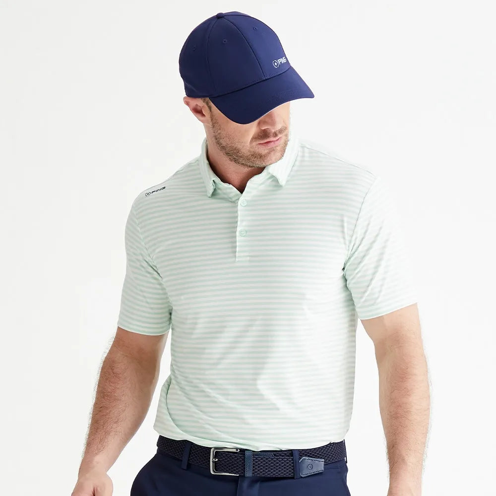 PING Owain Men's Striped Polo Shirt