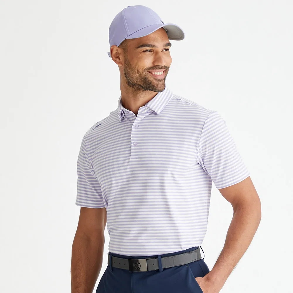 PING Owain Men's Striped Polo Shirt