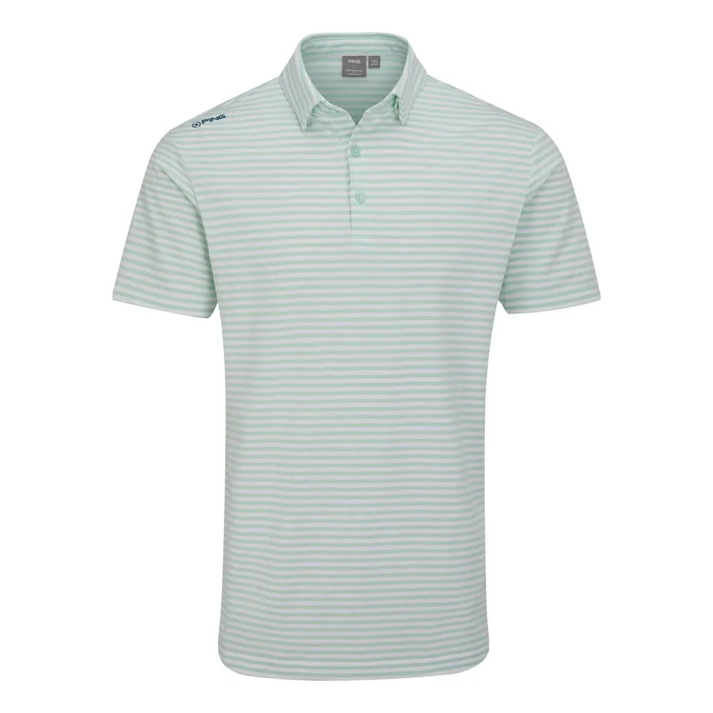 PING Owain Men's Striped Polo Shirt
