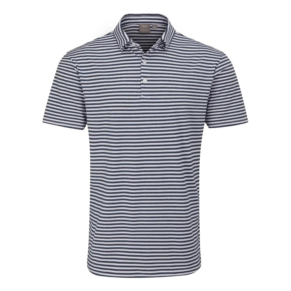 PING Owain Men's Striped Polo Shirt