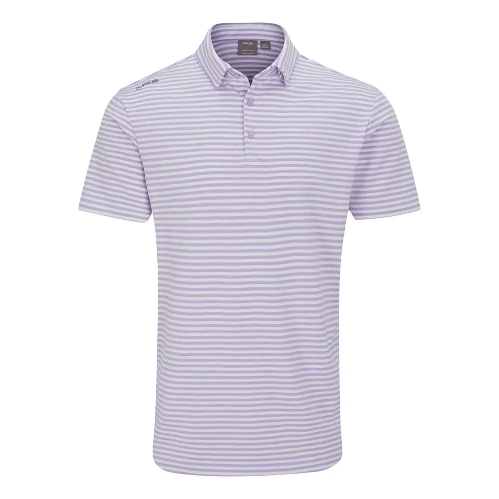 PING Owain Men's Striped Polo Shirt