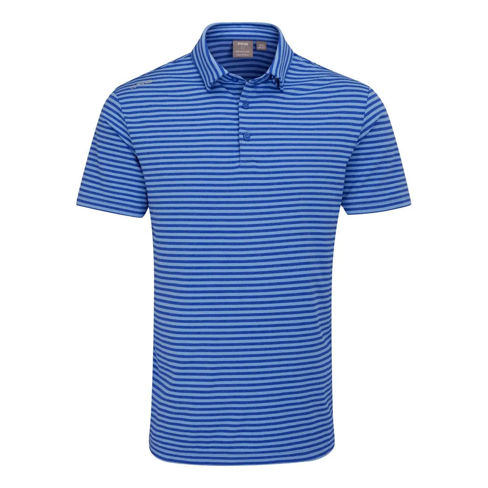 PING Owain Men's Striped Polo Shirt