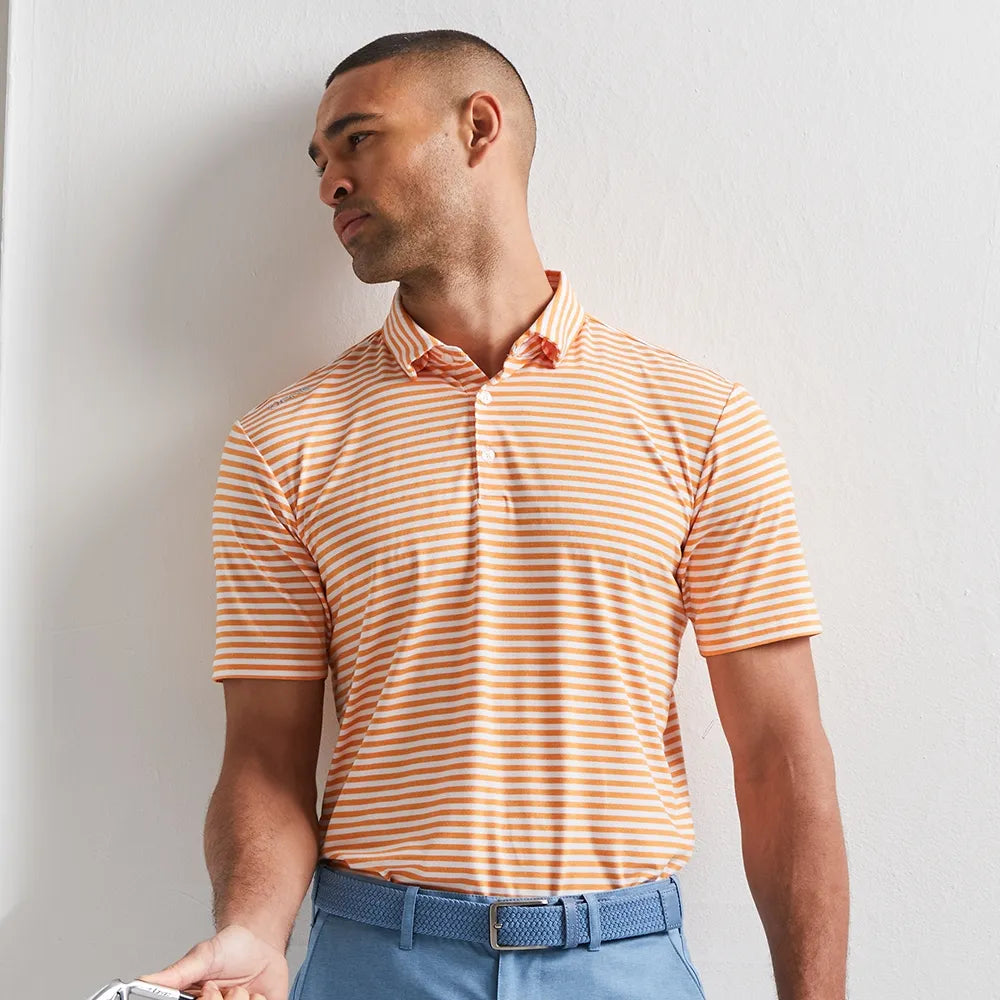 PING Owain Men's Striped Polo Shirt