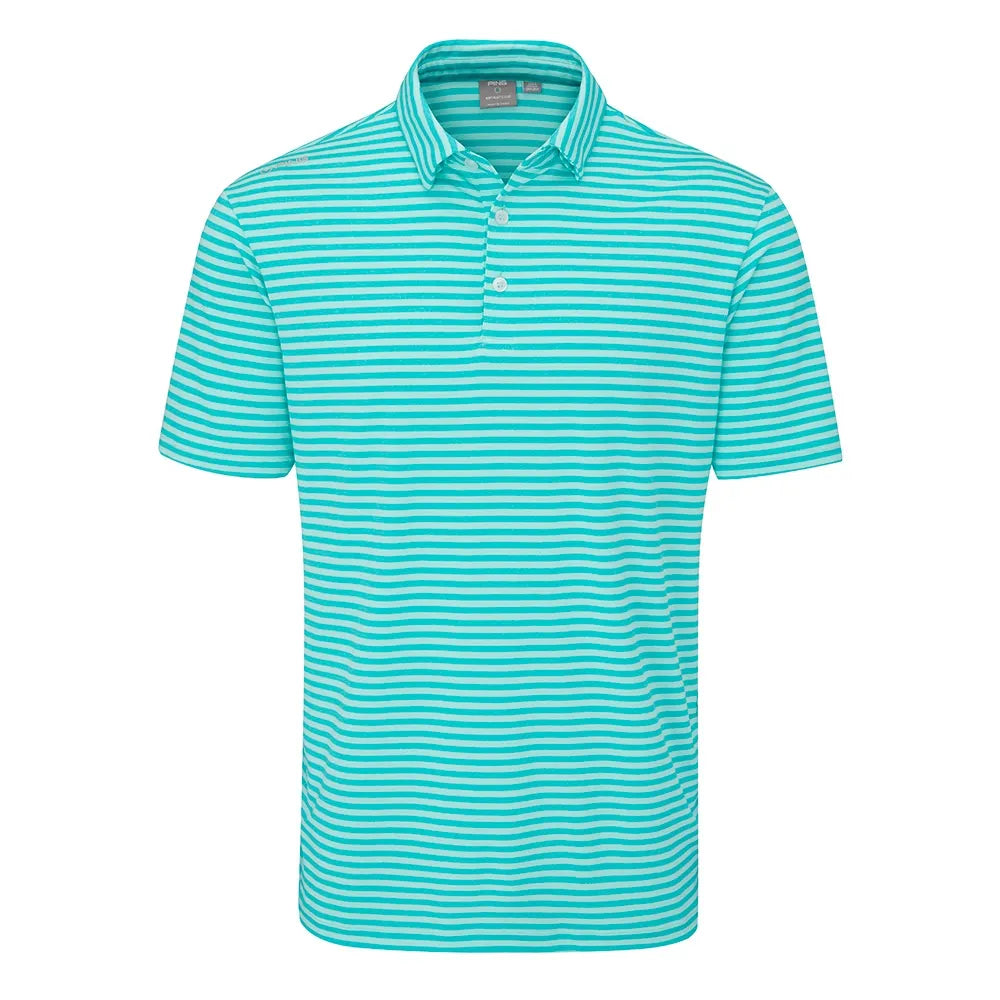PING Owain Men's Striped Polo Shirt