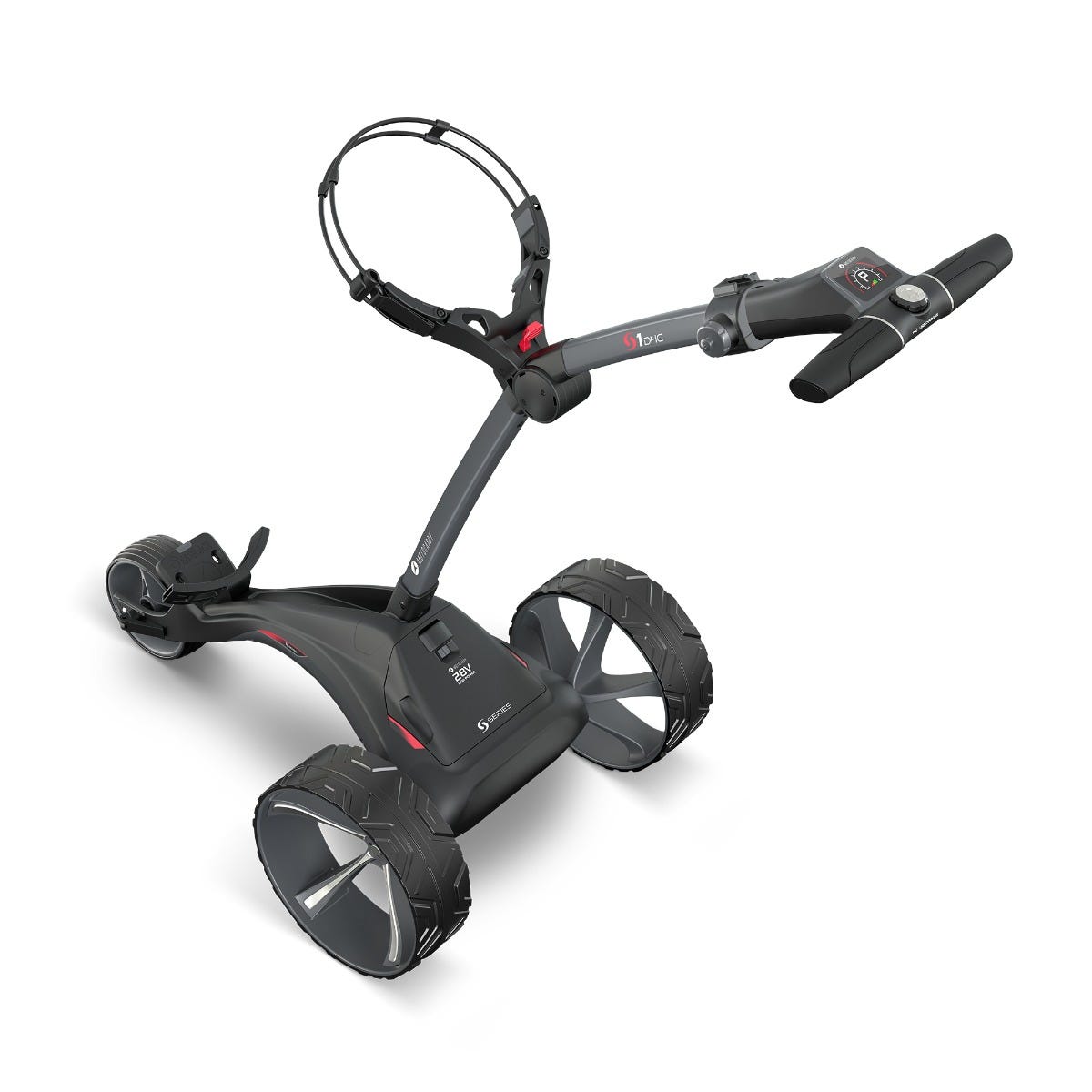 Motocaddy S1 DHC trolley, side view