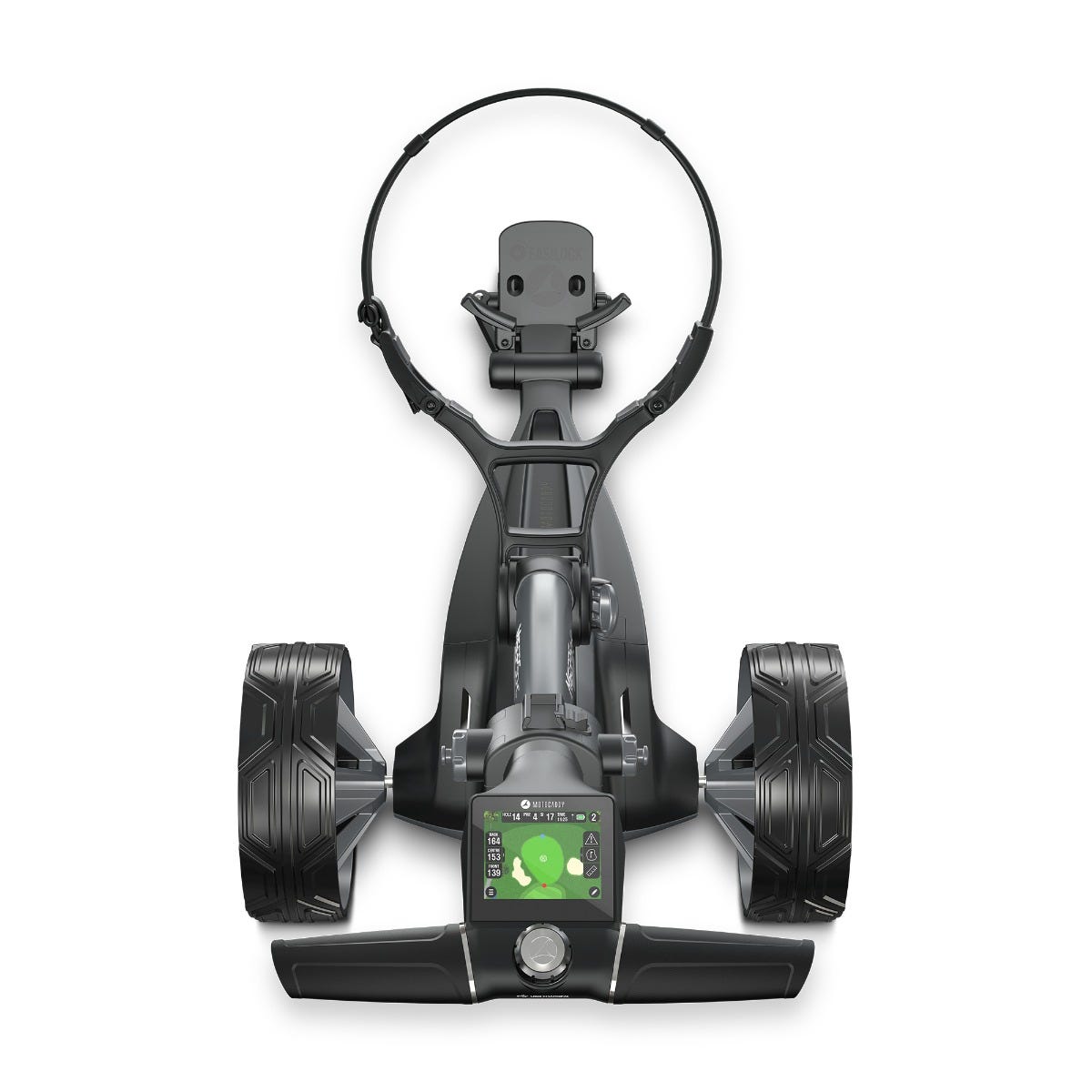 Motocaddy M5 GPS DHC trolley, side view